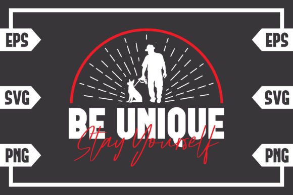 Be Unique Stay Yourself – Guy with Dog: A Designer's Take