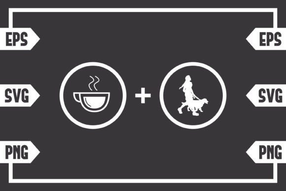 Coffee Plus Female with Dog: Design Review for Embroidery