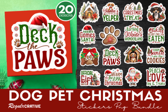 Dog Pet Christmas Stickers Bundle: A Designer's Project Review