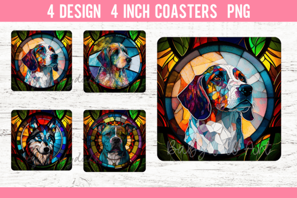 Dog Stained Glass Sqaure Coaster: A Design Review