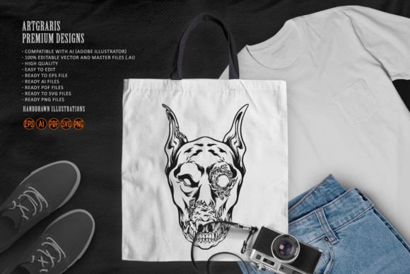 Mutant Dog Head Monster Zombie Monochrom: A Designer's Review