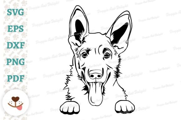 Peeking German Shepherd Puppy SVG PNG: A Designer's Review