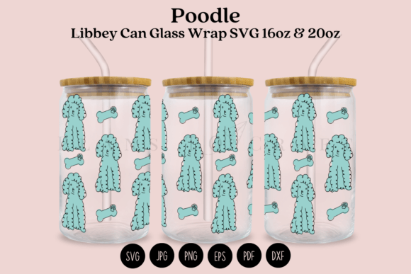 Poodle Dog Pattern Libbey Glass Can Wrap Review