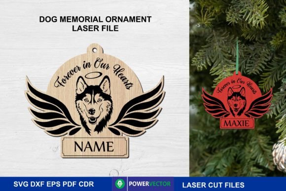 Siberian Husky Dog Memorial Ornament