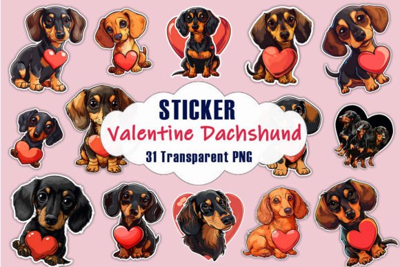 Valentine Dachshund Dog Stickers: Embroidery Review